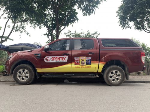 Dán quảng cáo trên xe ô tô mẫu 0909