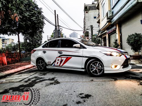 Tem dán sườn xe ô tô Hà Nội