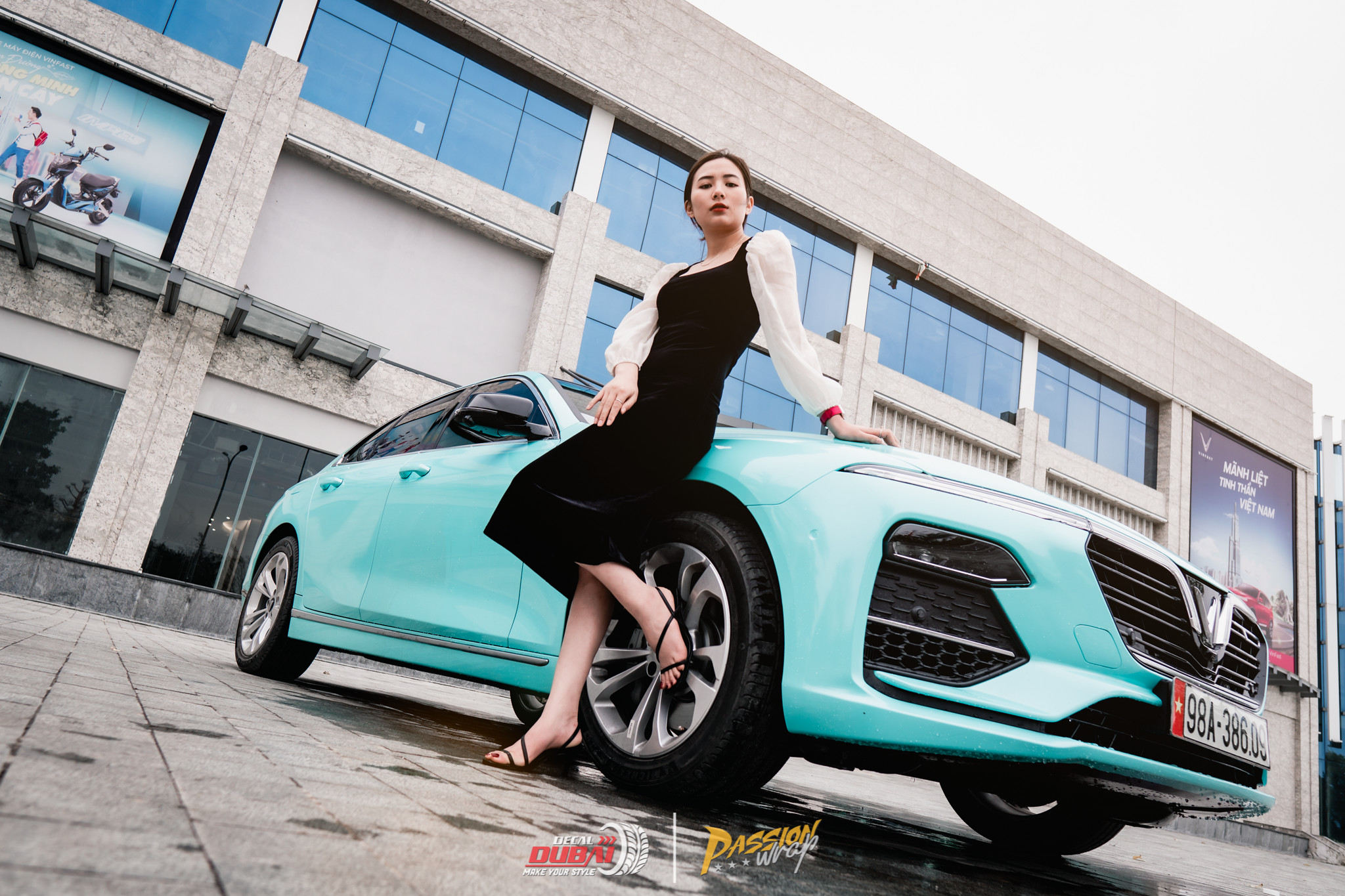 Dán Đổi Màu Xe Vinfast Lux A Xanh Ngọc 5