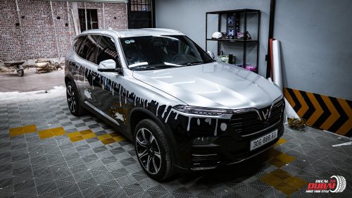 Dán Đổi Màu Xe Vinfast Lux SA Style Đen Trắng