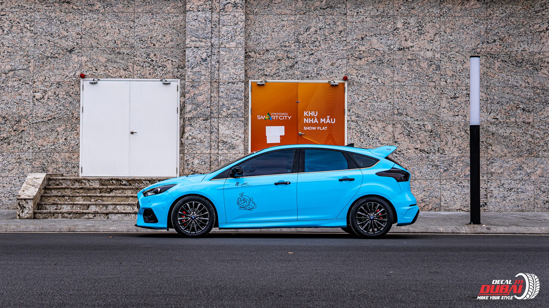 Dán đổi màu xe Ford Focus Xanh G5007 -1
