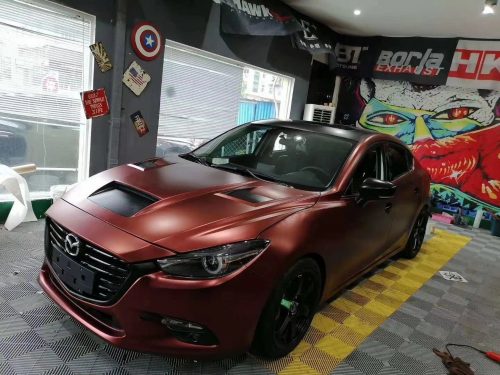 Dán Đổi Màu Xe Mazda 3 Đỏ Đồng