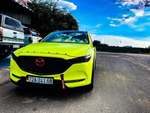 Dán Đổi Màu Xe Mazda CX 5 Vàng Chanh