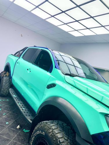 Dán Đổi Màu Xe Ford Ranger Raptor Xanh Ngọc