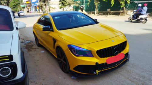 Đổi Màu Xe Mercedes CLA Vàng
