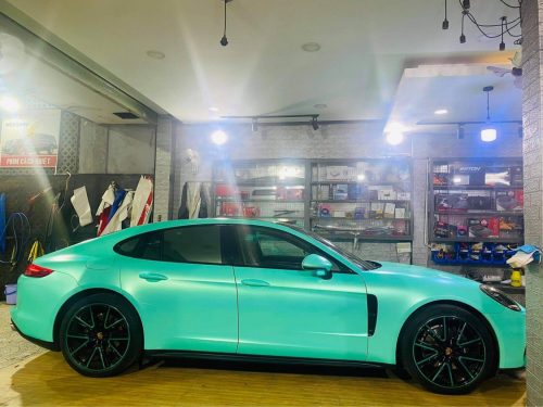 Dán Đổi Màu Xe Porsche Xanh Ngọc