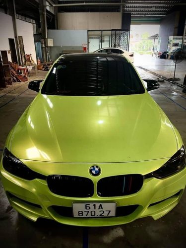 Đổi Màu Xe BMW 520I Vàng Huỳnh Quang