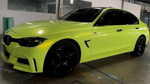Dán Đổi Màu Xe BMW 520I Vàng Huỳnh Quang