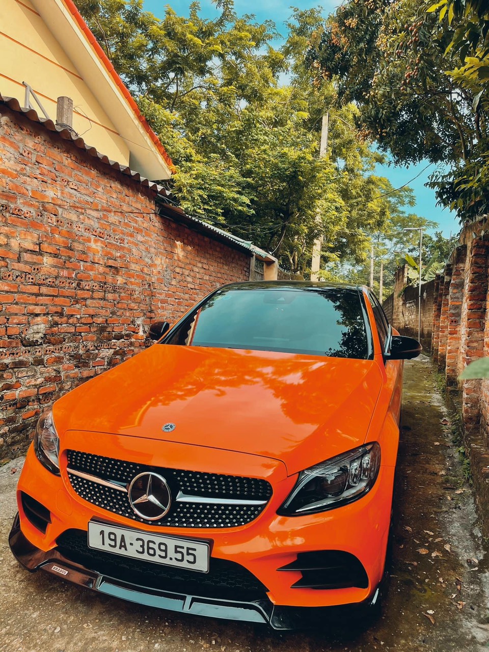 Dán Đổi Màu Xe Mercedes C300 Cam
