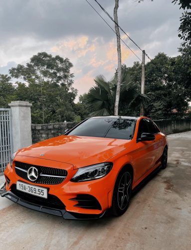 Dán Đổi Màu Xe Mercedes C300 Cam
