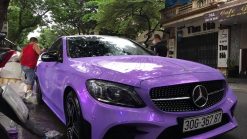 Dán Đổi Màu Xe Mercedes C300 Tím