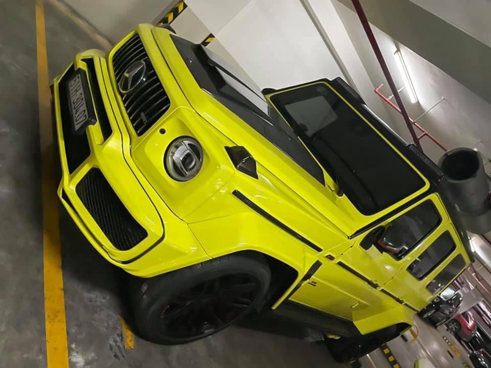 Dán Đổi Màu Xe Mercedes G63 Vàng Chanh