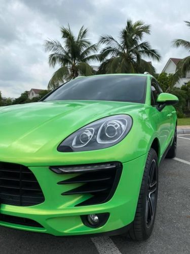 Dán Đổi Màu Xe Porsche Xanh Ánh Vàng