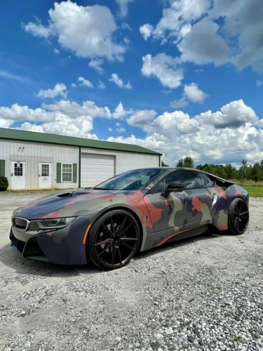 Dán Đổi Màu Xe BMW i8 Style Quân Đội
