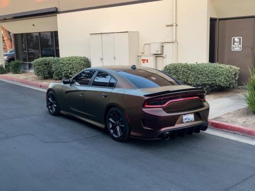 Dán Đổi Màu Xe Dodge Charger SRT Hellcat Nâu Ánh Đỏ