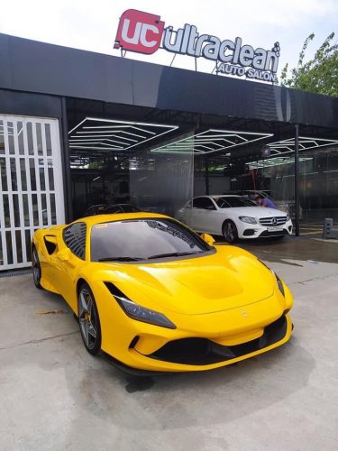 Dán Đổi Màu Xe Ferrari F8 Spider Vàng