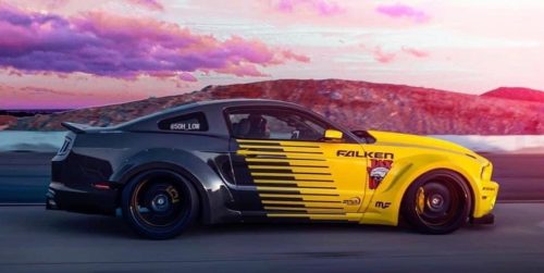 Dán Đổi Màu Xe Ford Mustang GT Vàng Đen