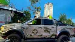 Dán Đổi Màu Xe Ford Ranger Phong Cách Quân Đội Mỹ
