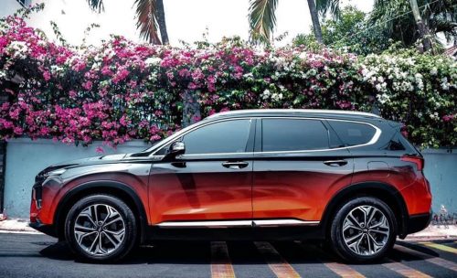 Dán Đổi Màu Xe Hyundai Santafe Style Đỏ Đen