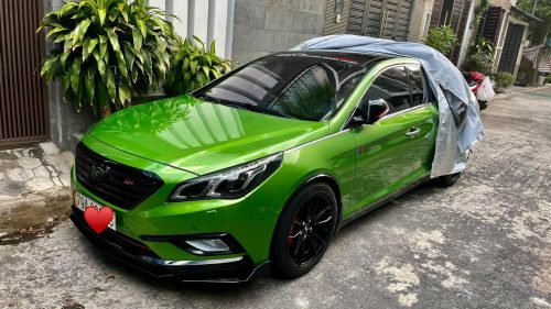 Dán Đổi Màu Xe Hyundai Sonata Xanh Diệp Lục