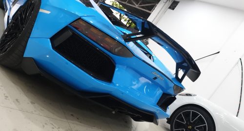 Dán Đổi Màu Xe Lamboghini Aventador SV Xanh Lam