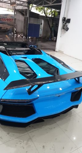Dán Đổi Màu Xe Lamboghini Aventador SV Xanh Lam