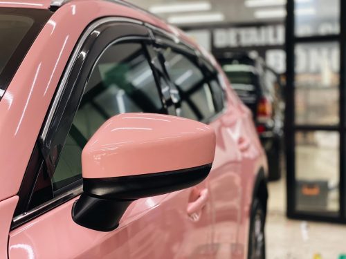 Dán Đổi Màu Xe Mazda CX5 Hồng Cánh Sen