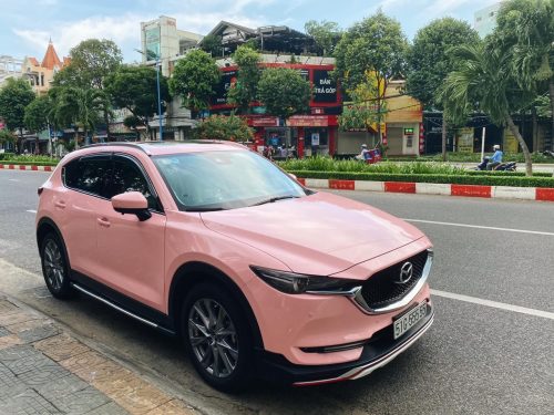 Dán Đổi Màu Xe Mazda CX5 Hồng Cánh Sen