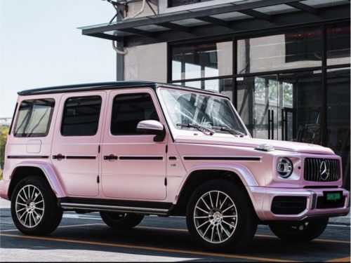 Dán Đổi Màu Xe Mercedes G500 Hồng Cánh Sen