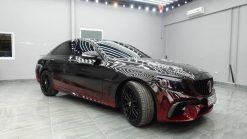 Dán Đổi Màu Xe Mercedes Style Đỏ Đen