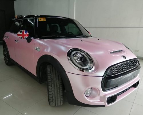 Dán Đổi Màu Xe Mini Hồng Ánh Nhũ