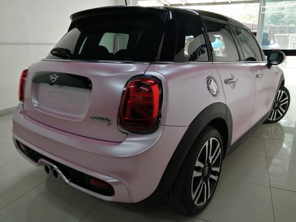 Dán Đổi Màu Xe Mini Hồng Ánh Nhũ