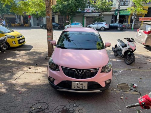 Dán Đổi Màu Xe Vinfast Fadil Màu Hường 