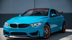 Dán Đổi Màu Xe BMW M4 Blue Sky