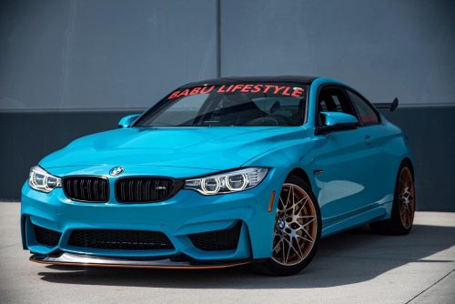 Dán Đổi Màu Xe BMW M4 Blue Sky