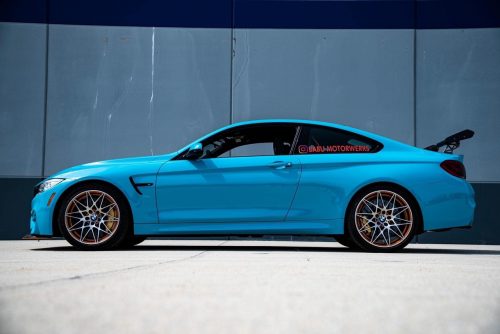 Dán Đổi Màu Xe BMW M4 Blue Sky