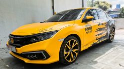 Dán Đổi Màu Xe Honda Civic Vàng Đen