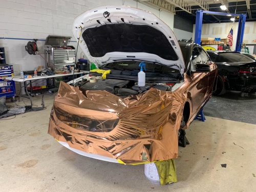 Dán Đỏi Màu Xe Mercedes Benz Chrome Vàng Đồng