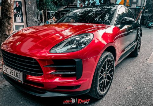 Dán Đổi Màu Xe Porsche Macan GTS Style Đỏ Đen
