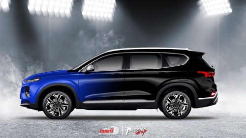 Dán Đổi Màu Xe Hyundai Santafe Xanh Đen