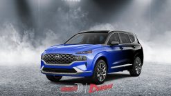 Dán Đổi Màu Xe Hyundai Santafe Xanh Đen