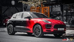 Dán Đổi Màu Xe Porsche Macan GTS Style Đỏ Đen