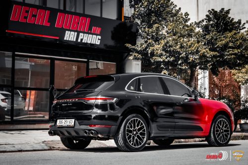 Dán Đổi Màu Xe Porsche Macan GTS Style Đỏ Đen