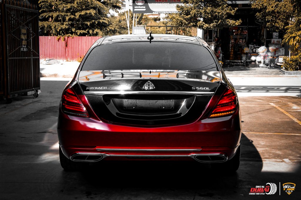 Wrap Đổi Hai Màu Đỏ Đen Xe Mercedes Benz Maybach