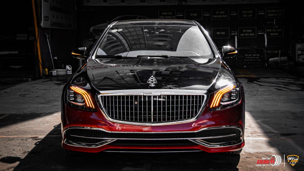 Wrap Đổi Hai Màu Đỏ Đen Xe Mercedes Benz Maybach