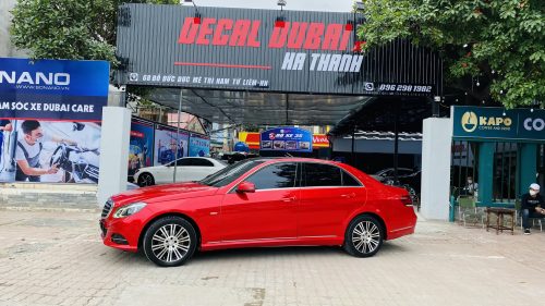Dán Đổi Màu Xe Mercedes E300 Đỏ
