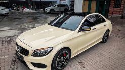 Dán Đổi Màu Xe Mercedes Màu Kem Barbie