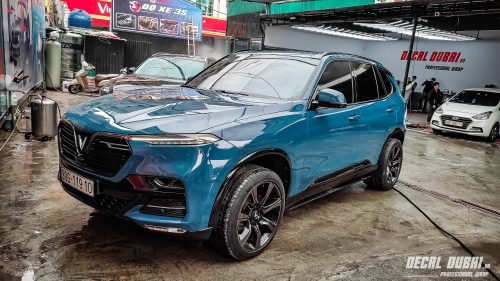 Dán Đổi Màu Xe Vinfast President Xanh Pha Lê