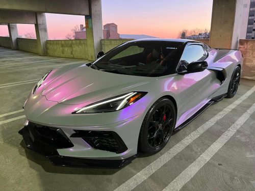 Dán Đổi Màu Xe Chevrolet Corvette Xi măng Ánh Tím