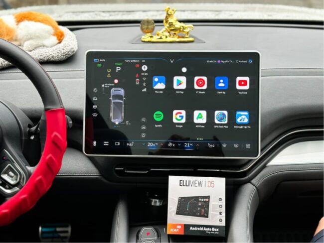 lắp đặt màn hình android cho ô tô
